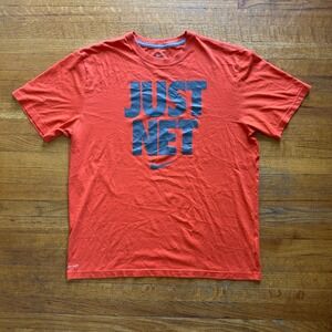 Nike Dri-FIT Just Net Graphic T-Shirt Mens XL‎ Orange Athletic Training